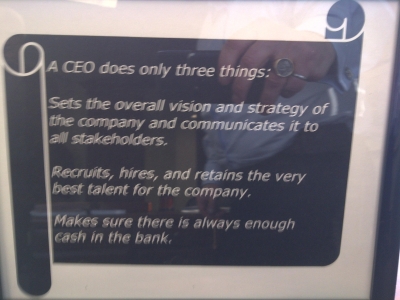 A CEO does only three things: